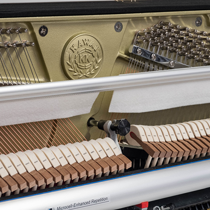 KAWAI K-300 AR2 WH/P AURES / 122 cm Hibrit Parlak Beyaz Duvar Piyanosu